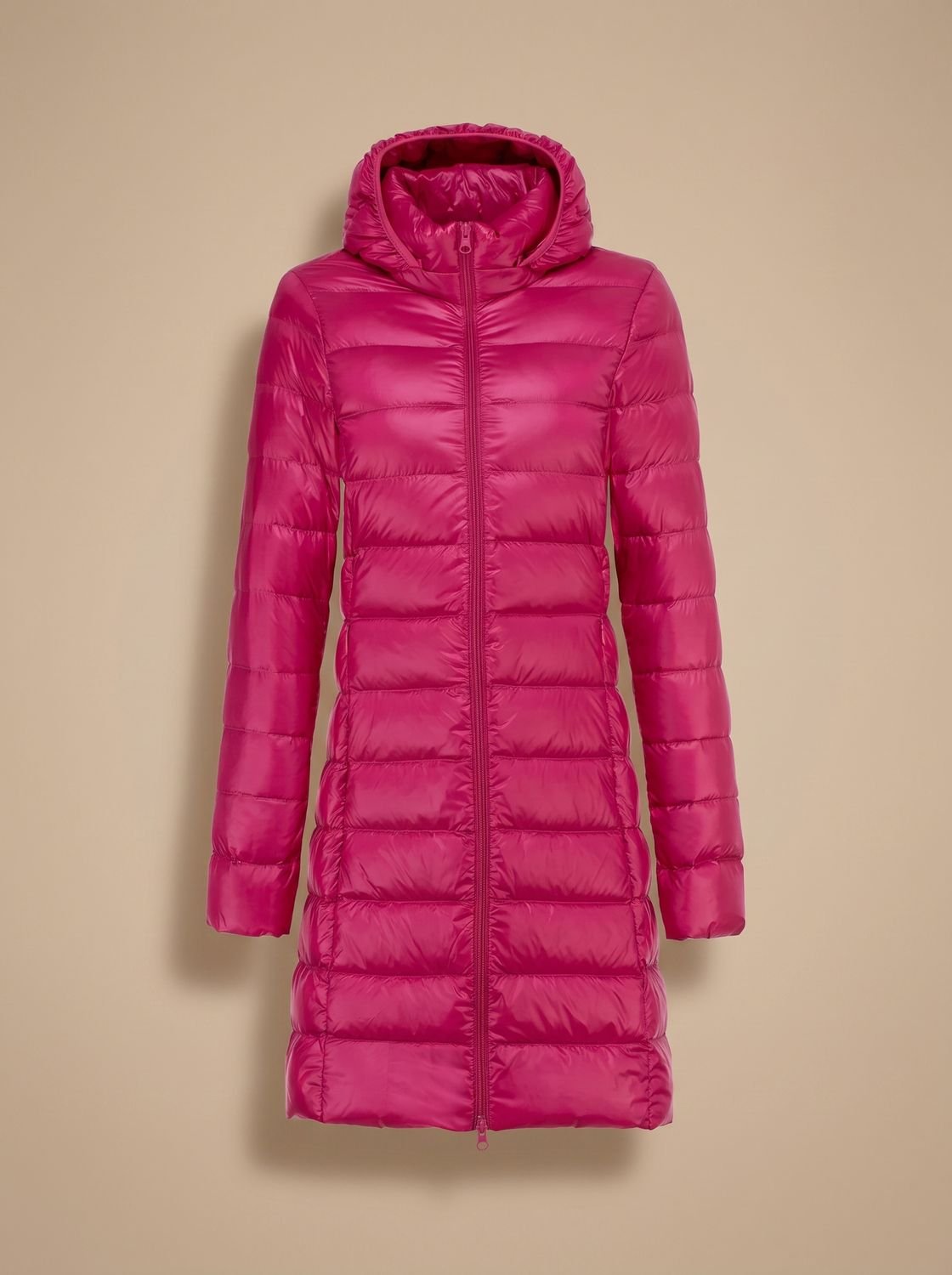Women's Long Puffer Jacket Hooded Lightweight Winter Coat