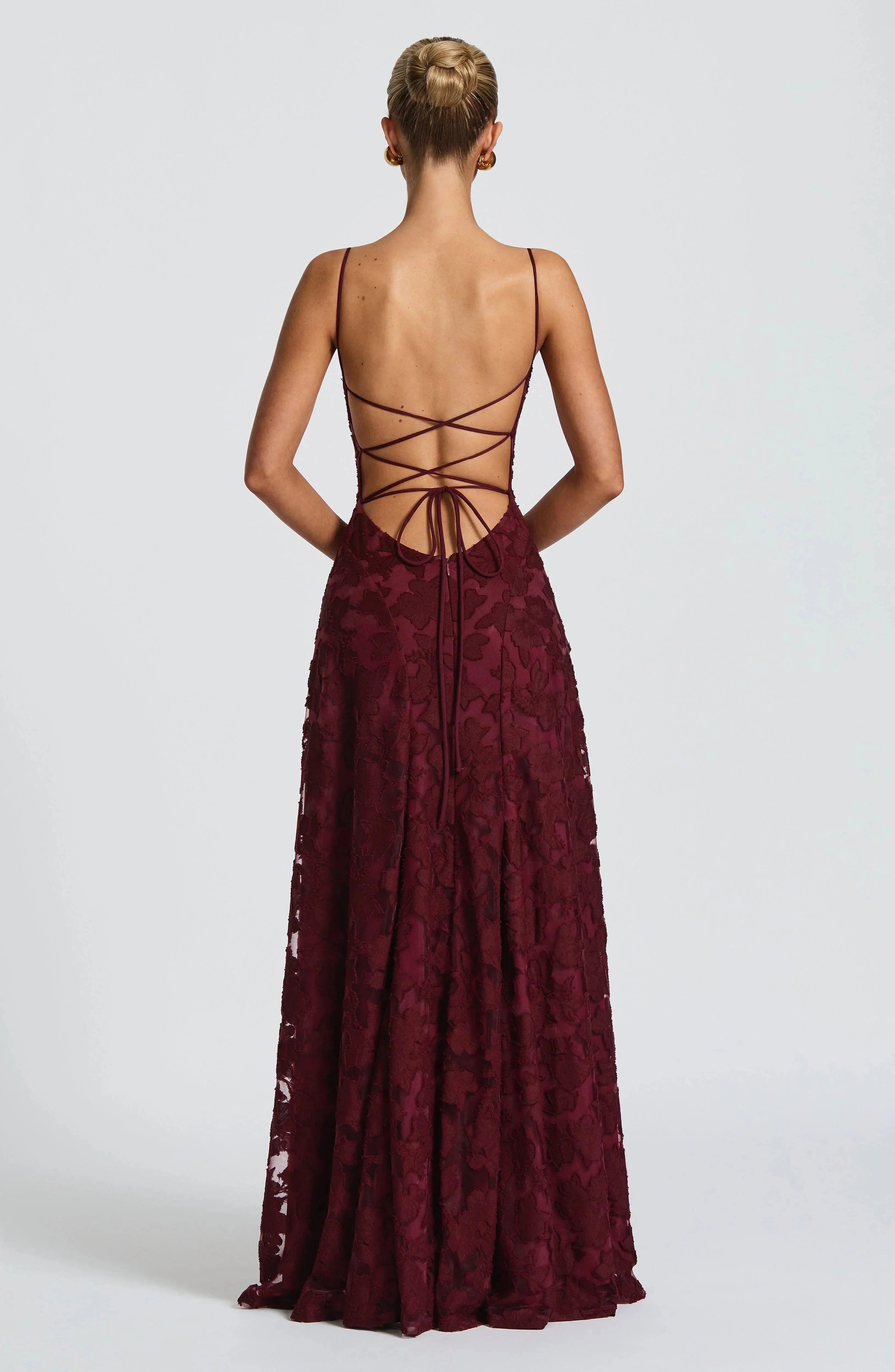 Dames Maxi Jurk Mouwloos met Cowl-hals en Bloemenpatroon