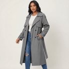 Women's Longline Trench Coat – Classic Everyday Outerwear