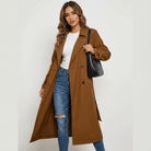 Women's Longline Trench Coat – Classic Everyday Outerwear