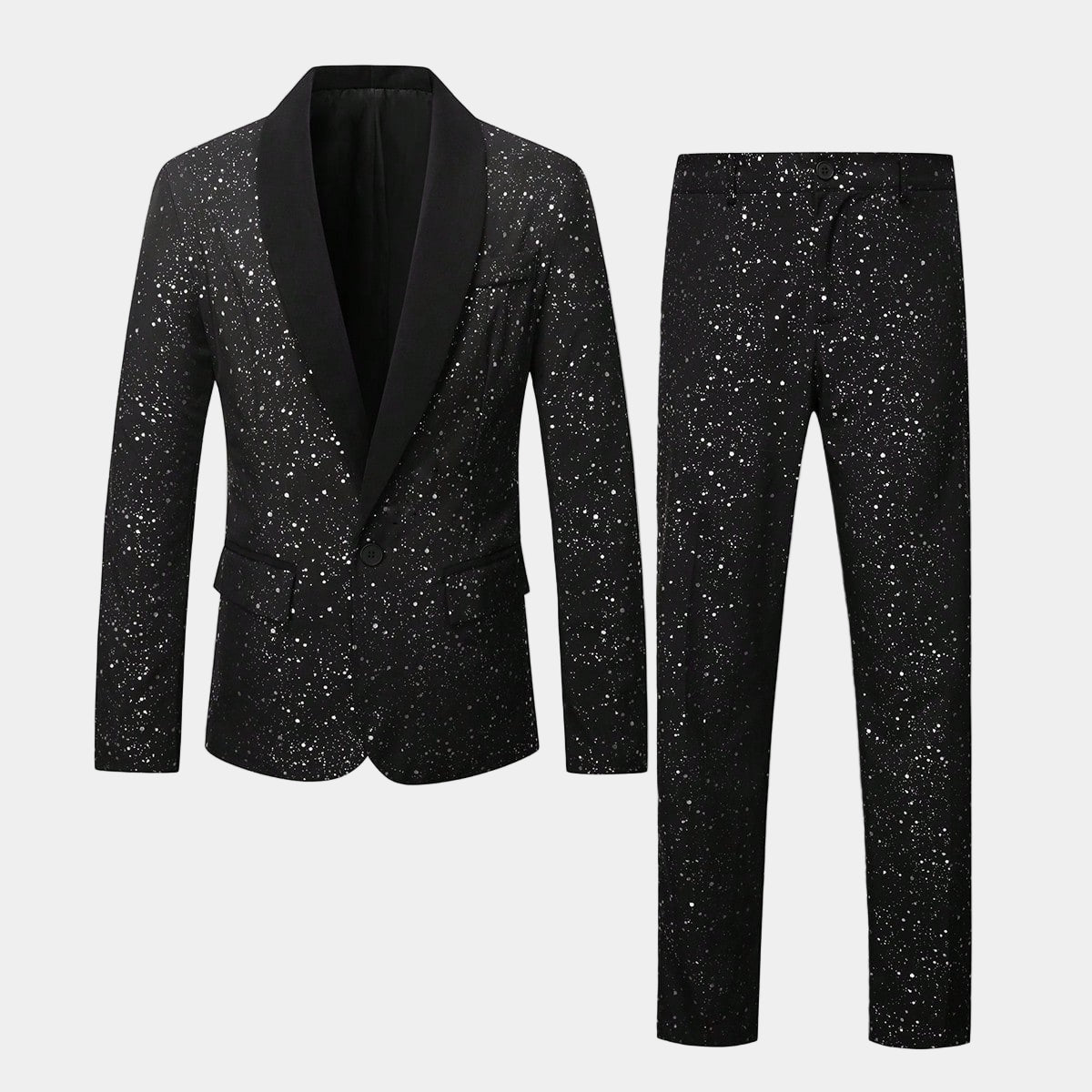 Men's Glitter Suit Blazer and Trousers Set