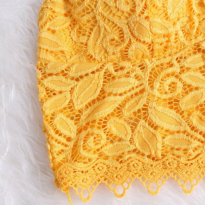 Martine | Dames Kanten Crop Top – Vrouwelijk, Verfijnd, Verstelbare Bandjes