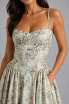 Dorvelli | Women's Midi Dress – Floral Corset