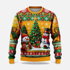 Men's Christmas Sweater with Winter Landscape Print
