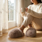 Ladies Slippers - Fluffy Faux Fur House Slippers