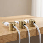 Cable Anchor Clips - Adhesive Aluminum Alloy Cord Organizers (Set of 3)