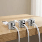 Cable Anchor Clips - Adhesive Aluminum Alloy Cord Organizers (Set of 3)