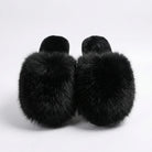 Ladies Slippers - Fluffy Faux Fur House Slippers