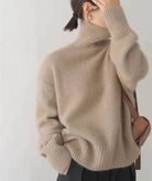 Women's Cashmere Turtleneck Jumper – Loose Fit Knit