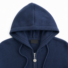 Women's Hoodies Zip Sweater Knit with Striped Sleeve Detail