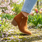Women's Orthopedic Ankle Boots with Side Zip and Block Heel