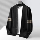 Women's Merino Wool Cardigan with Sleeve Stripes