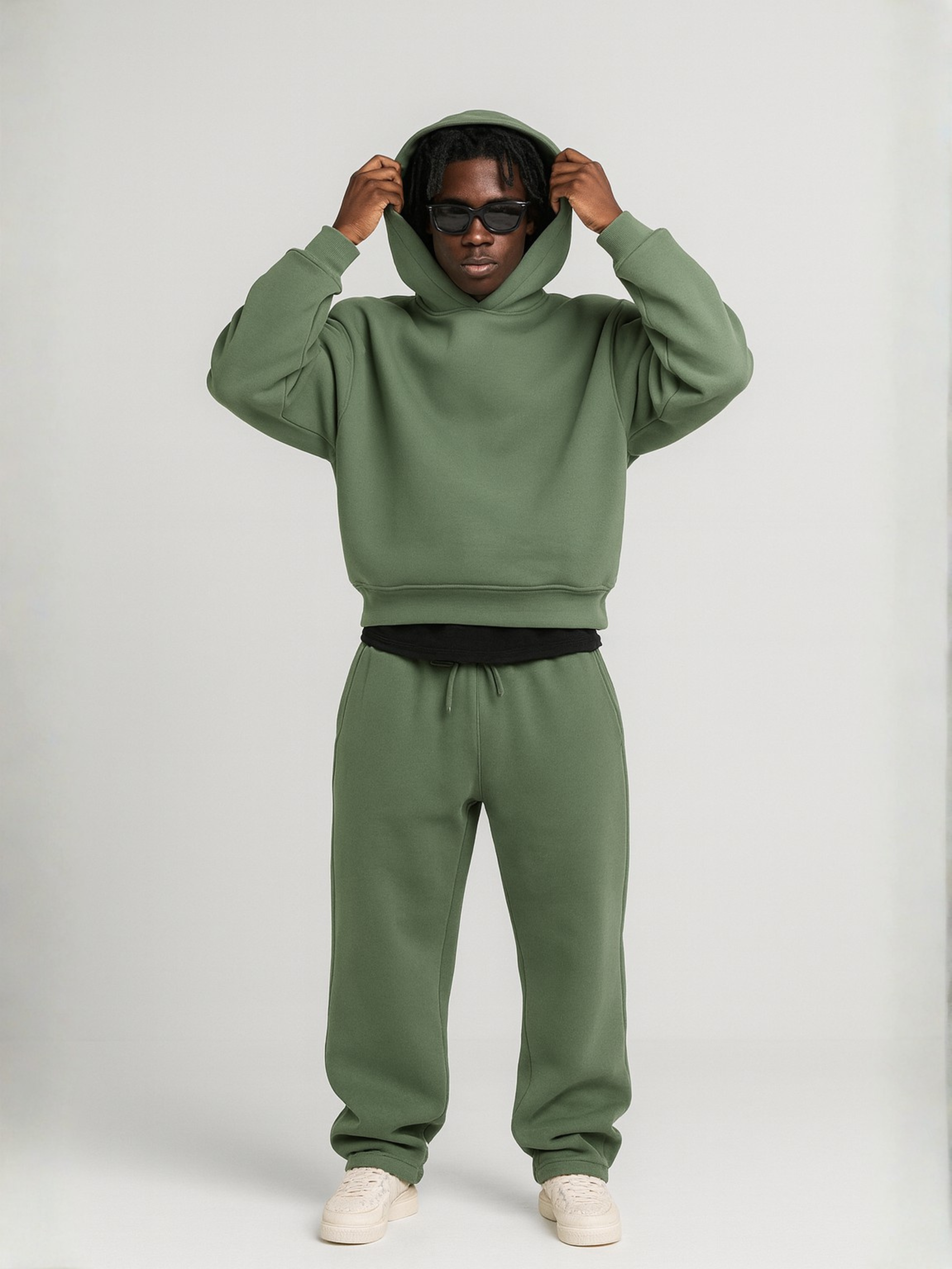 Men's Oversized Hooded Tracksuit Set – Hoodie and Joggers