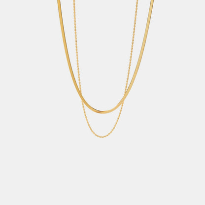 Gelaagde 18K Gouden Ketting | Dames ketting met dubbele schakel en tijdloze luxe
