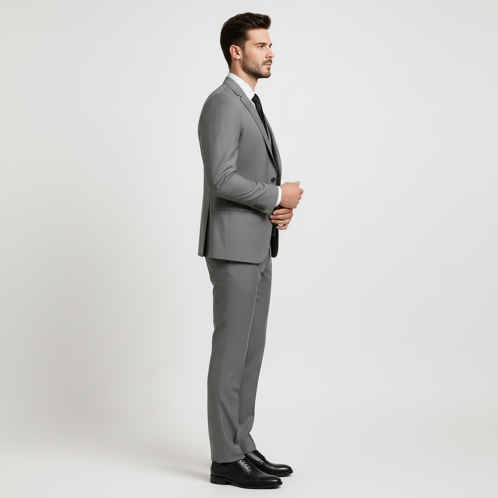 Men's 3-Piece Suit with Waistcoat - Jacket, Vest & Trousers