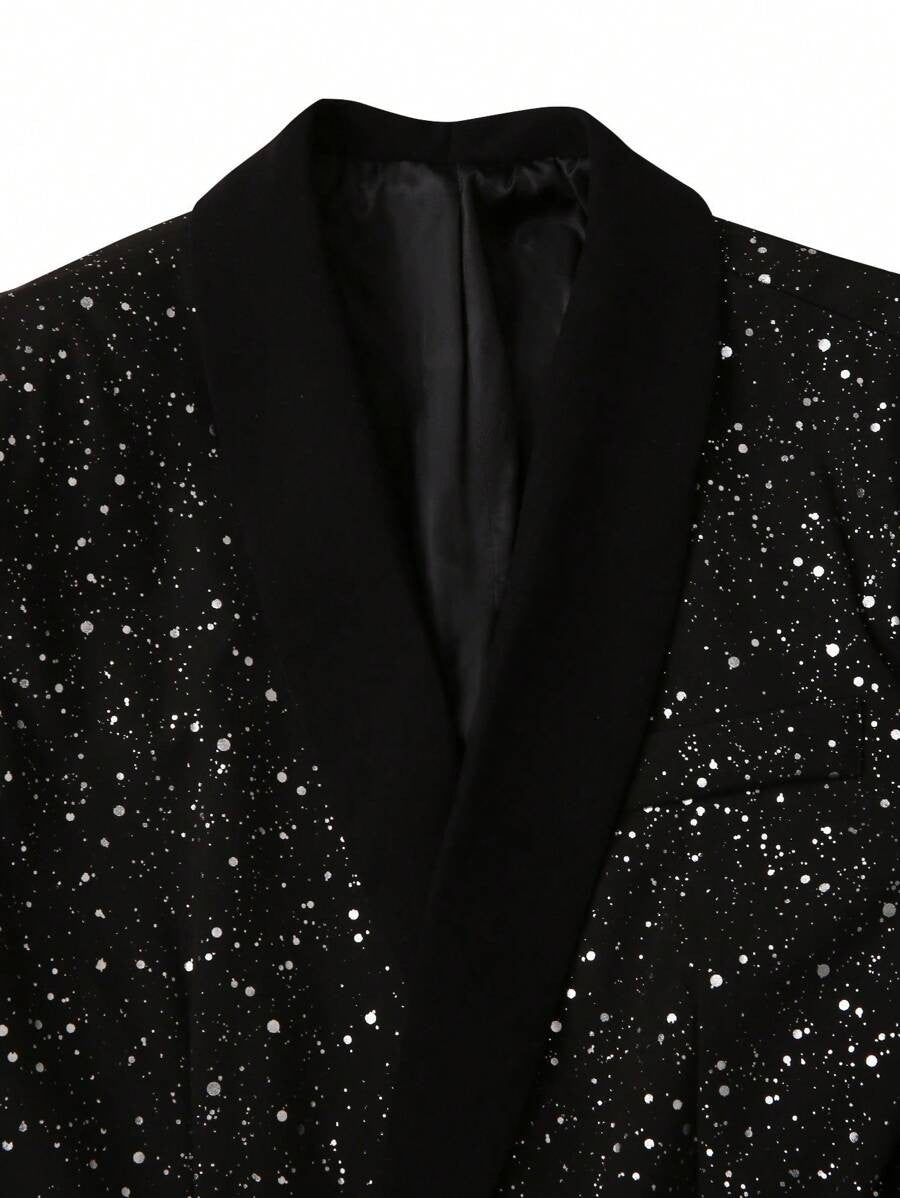 Men's Glitter Suit Blazer and Trousers Set