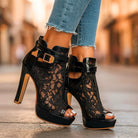 Christine Brewer Liliana lace heels for women featuring orthopedic comfort and stylish lace design, ideal for fashionable support.
