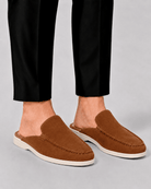 Elegante Herren Loafer Mit Offener Ferse - Cecile LavelleDunkelbraun