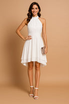 Emmeline Ashford Halter Neck Tiered A-Line Wedding Guest Dress_5