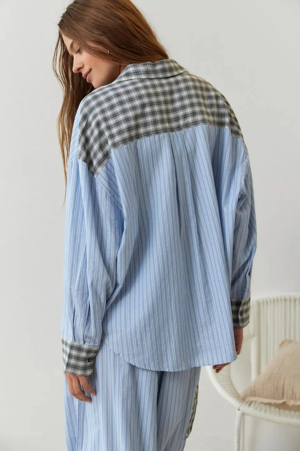 Women's Loungewear Pyjama Set with Button Top and Drawstring Trousers