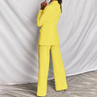 Evelyn – Taillierter Blazer & Weit geschnittene Hose Anzug - Set - Cecile LavelleDunkelrosa