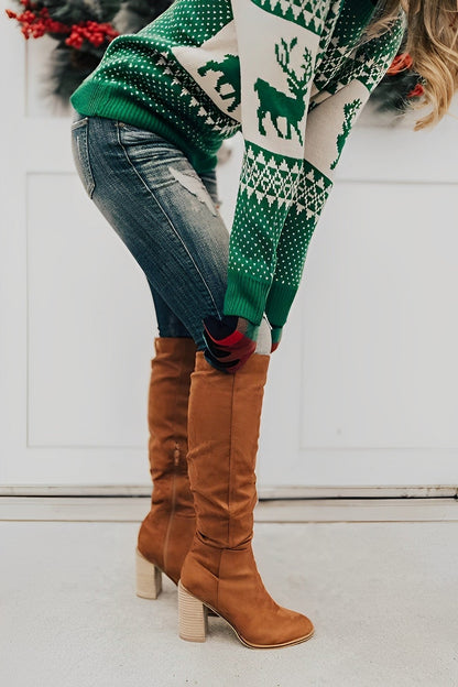 Dames Kniehoge Laarzen – Suede, Herfst/Winter, Casual en Avondkleding