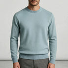 Fall sweater — Lightweight cashmere crewneck in light blue, showcasing a simple, elegant style — view 11 — view 11