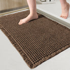 Non-Slip Waffle Bath Mat, Quick-Dry Polyester Floor Mat