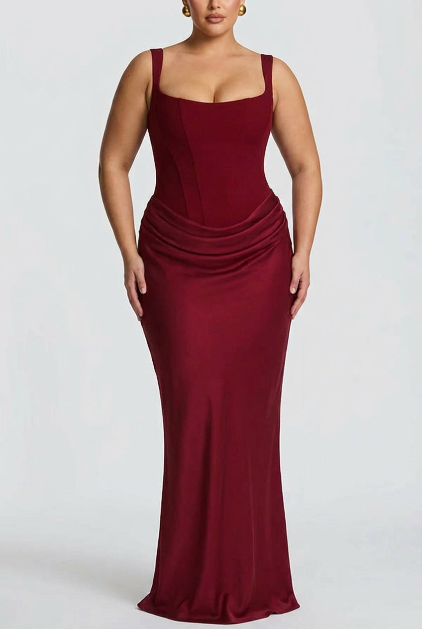 Maxi Dress for Women - Square Neckline