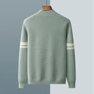 Women's Merino Wool Cardigan with Sleeve Stripes