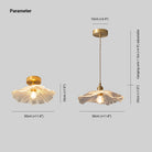 Flower Petal Glass Pendant Light Scalloped Shade Brass Pink Vintage