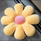 flower-shaped floor seat pad in yellow-pink