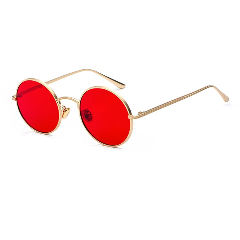 Unisex Round Sunglasses Retro Thin Frame Summer Eyewear