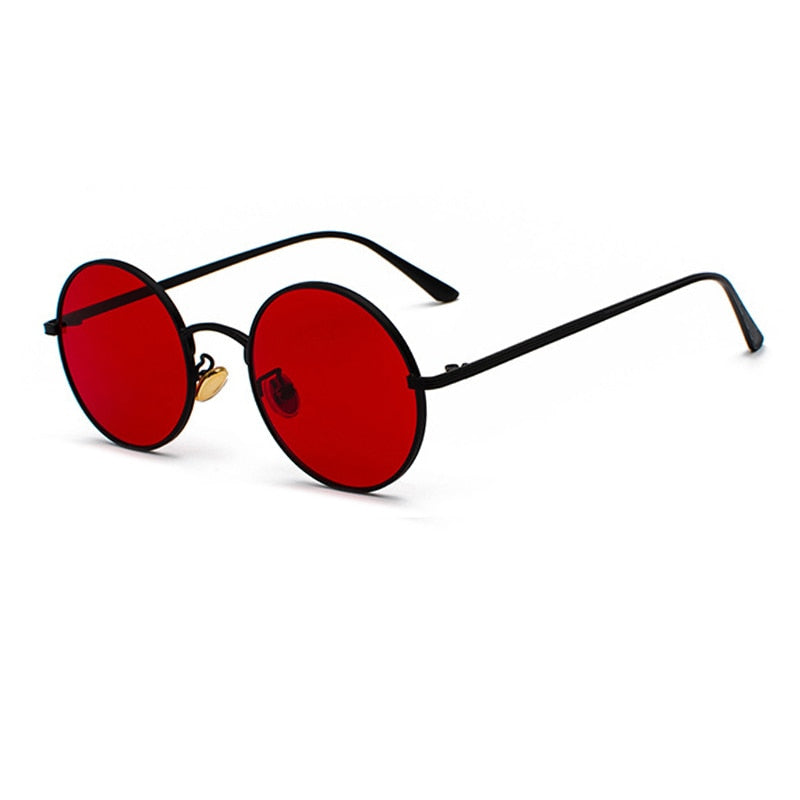 Unisex Round Sunglasses Retro Thin Frame Summer Eyewear