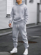 Men's Tracksuit Hoodie & Jogger Set - Soft Polyester Blend