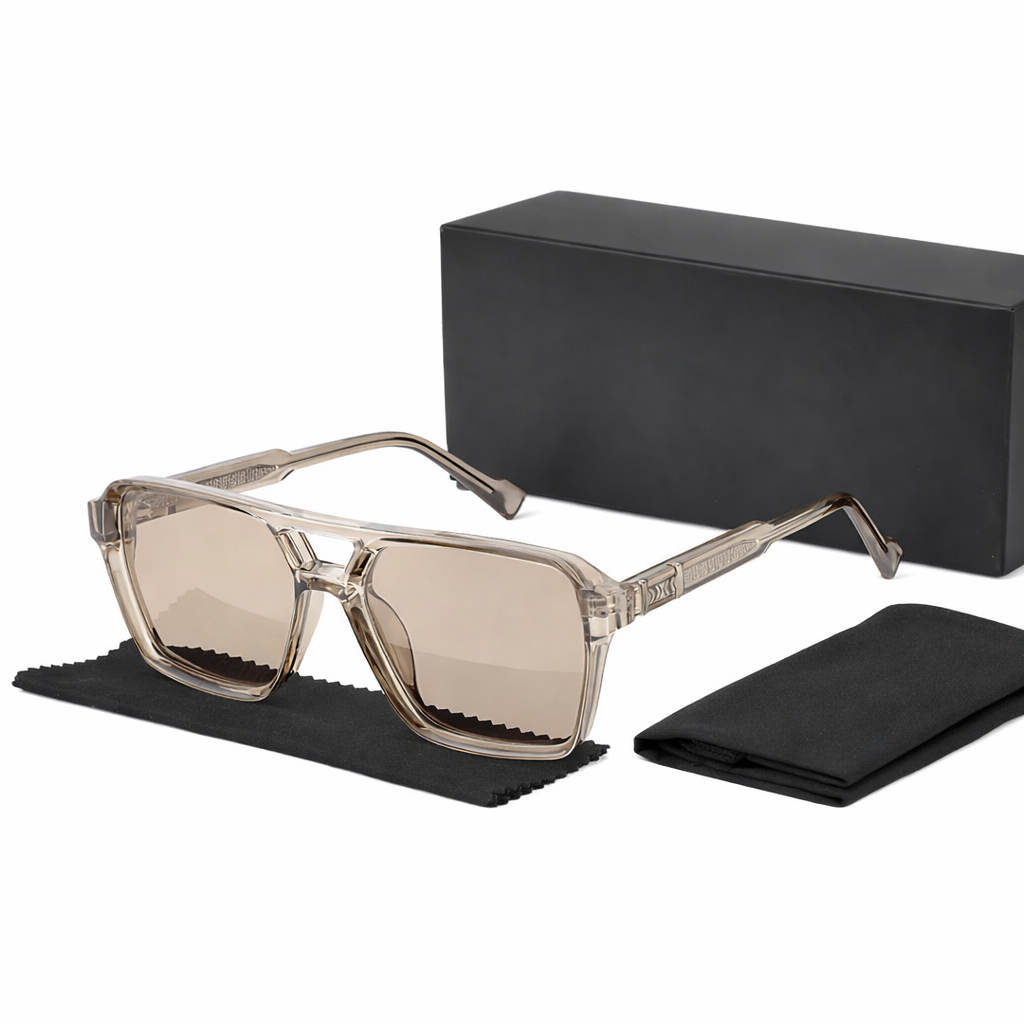 Men's Oversized Retro Sunglasses with Wide Frame