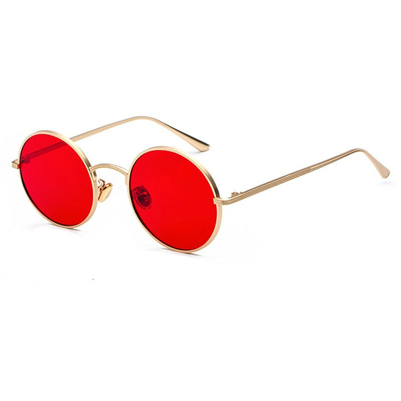 Unisex Round Sunglasses Retro Thin Frame Summer Eyewear
