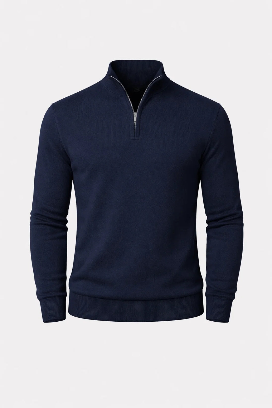 Men's Jumper Slim Fit Half-Zip Long Sleeve Pullover