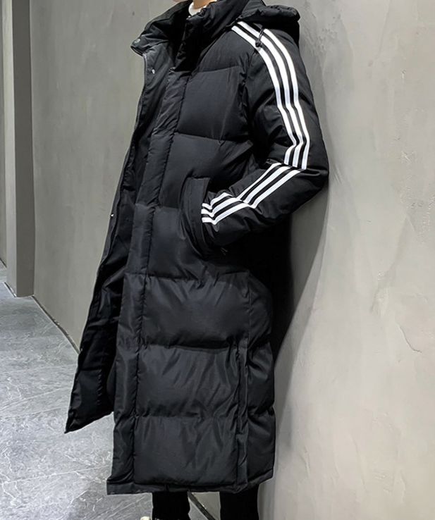 Men's Long Parka Jacket - Windproof Hooded Winter Coat