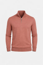Men's Jumper Slim Fit Half-Zip Long Sleeve Pullover