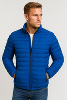 Men's Slim Fit Zip Jacket - Padded Long Sleeve Casual Coat