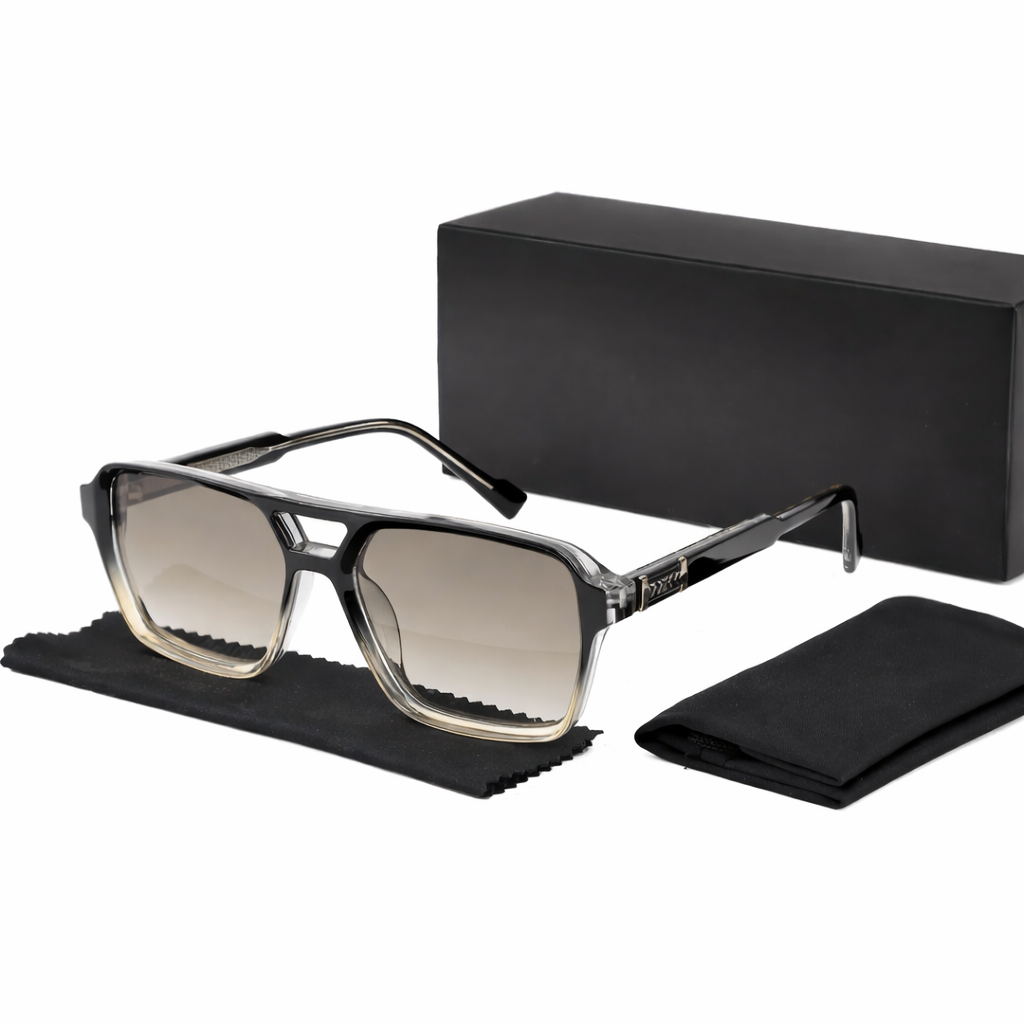 Men's Oversized Retro Sunglasses with Wide Frame