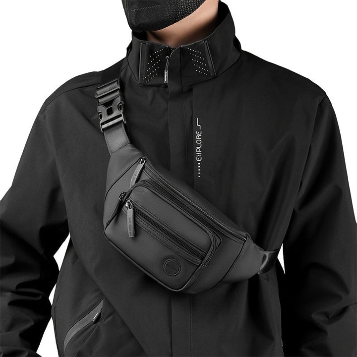 Men's Waist Bag Minimalist Design with Zipper Closure