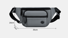 Men's Waist Bag Minimalist Design with Zipper Closure