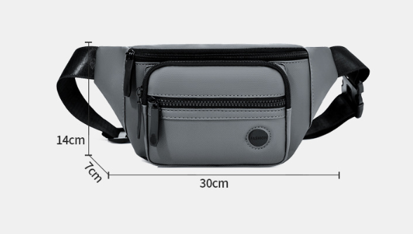 Men's Waist Bag Minimalist Design with Zipper Closure