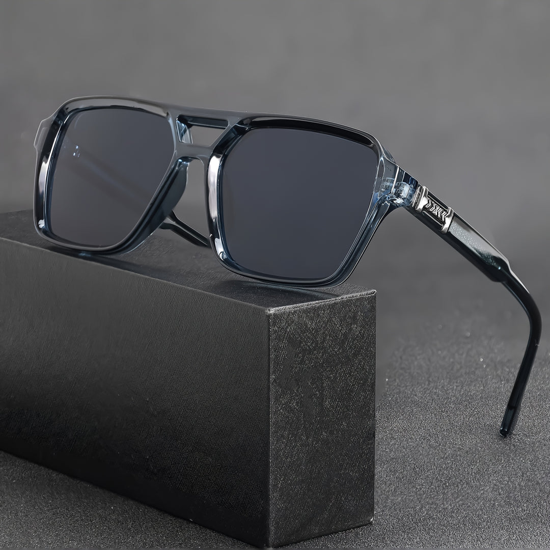 Men's Oversized Retro Sunglasses with Wide Frame