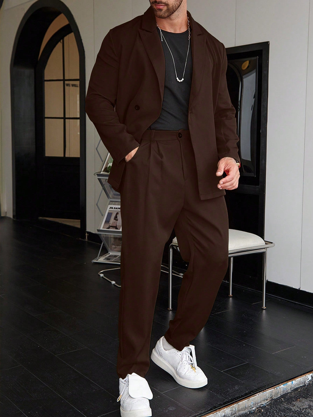 Men's Suits 2-Piece Slim Fit - Single Breasted Blazer & Trousers
