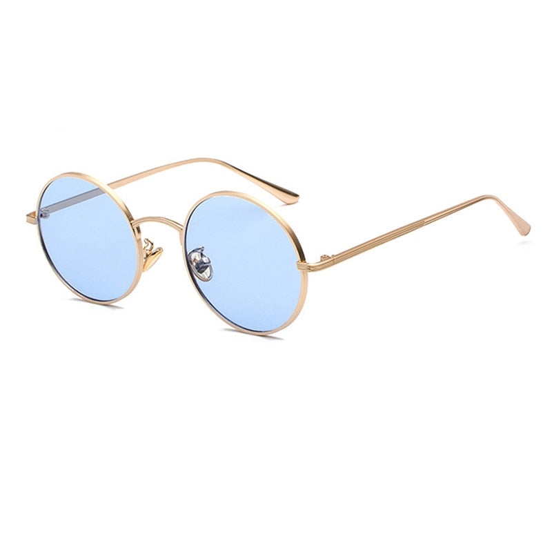 Unisex Round Sunglasses Retro Thin Frame Summer Eyewear