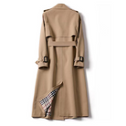 Women's Trench Coat Classic Knit Fabric Tailored Fit
