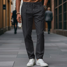 Men's Tapered Fit Trousers with Drawstring Waist